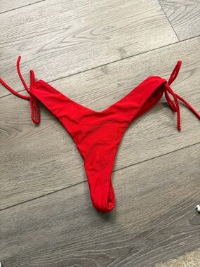 BOUTINE LA Red Tie-Side Bikini Bottom